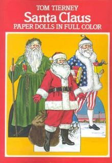 Santa Claus Paper Dolls in Full Color by Tom Tierney 1983, Paperback 