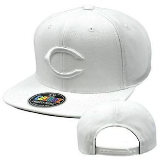   Needle ColorZ White Cap Hat Flat Bill Snapback Cincinnati Reds