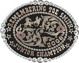Nice Clint Mortenson Custom Rodeo Trophy Belt Buckle