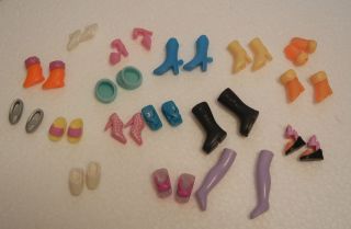 Lot of Polly Pocket Shoes, Boots and Gloves 34 Pieces