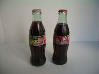 Bill Elliott #94 Racing Glass Coca Cola Bottles – 8 oz – Set of 2