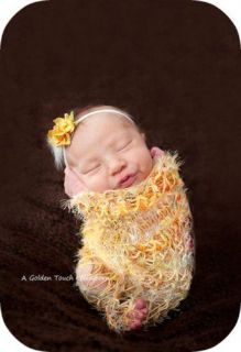 Pansy Yellow Baby Cocoon Wrap Toddler Photo Prop