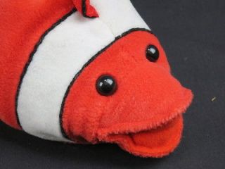 RED WHITE CLOWN FISH TROPICAL REEF SCUBA DIVING PLUSH HAND PUPPET 
