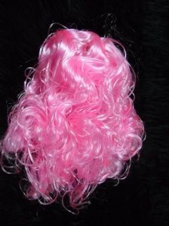 BASAAK HAIR SCALP DOLL COLOR CHANGING EYES 12 # PINK CURLY @ 1