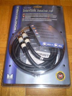 MONSTER DATALINK 100 COAX AUDIO CABLE NEW IN BOX 6.6 FT MONSTER IDL100 