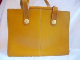 Ghurka Regalia Medium Marigold Gold Leather Tote Handbag