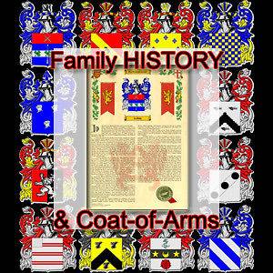 Armorial Name History   Coat of Arms   Family Crest 11x17 COLON TO CYR