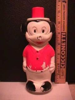 8596. Disney Mickey Mouse Soaky Bubblebath Bottle (1960s)