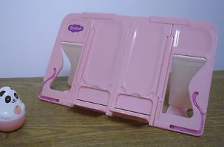 PINK] Easy to Use Anywhere Folding Bookstand for ReadingBook,iPOD PDA 