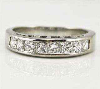   14k White Gold 1.00ctw F VS Genuine Diamond Anniversary Band Ring
