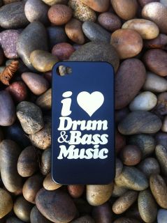 LOVE DRUM AND BASS DNB D & B Music iPhone 4 4G 4S Metal case cover