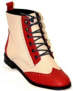   260.00 Steve Madden 4 The Cool People Collette Red Multi Boots 8