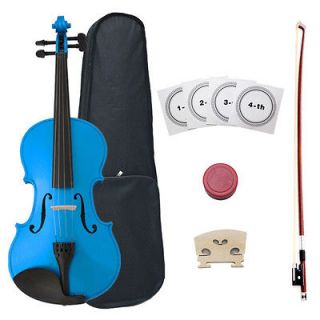 Newly listed NEW Crescent 4/4 BLUE ACOUSTIC Violin+ACC+FUL​L SET of 
