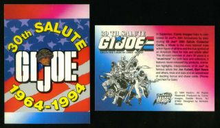 PROMO CARD G.I. JOE 30th ANNIVERSARY SALUTE (Comic Images/1994) NO#