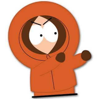 South Park Kenny McCormick fight bumper sticker 4 x 4