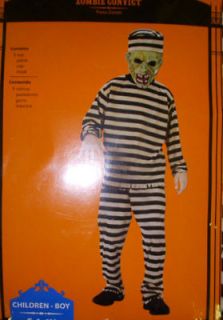 Zombie Convict Jail Prisoner Costume Dress up NWT 7 8