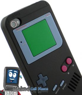   GAMEBOY SOFT RUBBER/SILICONE SKIN CASE COVER FOR APPLE iPHONE 4S 4 4G