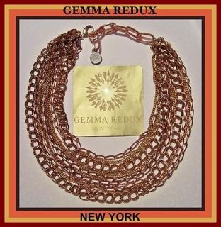 GEMMA REDUX Jamee Necklace 10 Brass Copper Chains Adjustable 17 to 21 