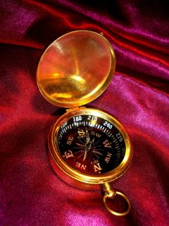 Brass Compass   Antique Style Reproduction. Camping, Hiking 