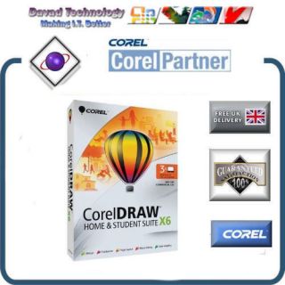 NEW CORELDRAW X6 GRAPHICS SUITE COREL DRAW X6 HOME & STUDENT 3 PCs