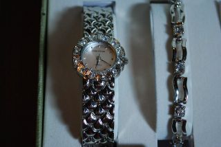 Beautiful Womens Cote d Azur Watch Bracelet Necklace Earrings NIB ($ 