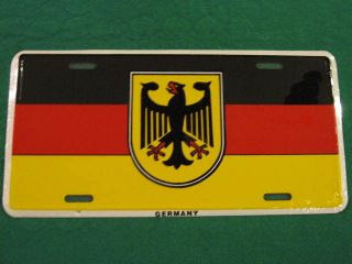 GERMANY EAGLE FLAG METAL LICENSE PLATE GERMAN SIGN L031