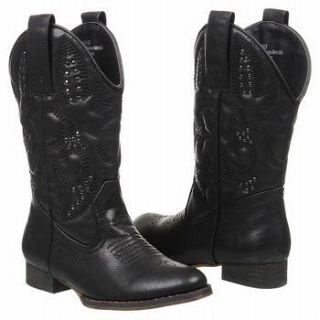   Girls Girls NEW Grit Black Western Cowboy Cowgirl Youth Boots 1 M