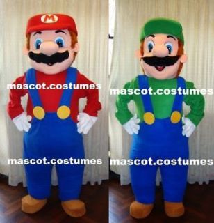 mario luigi brothers character mascot costume Sz 5 9