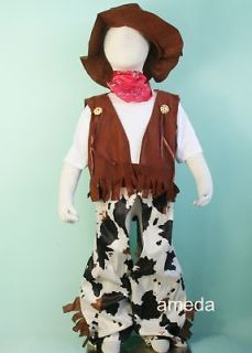 HALLOWEEN COWBOY DRESS UP COSTUME 6PC BIRTHDAY PARTY FANCY OUTFIT 4 