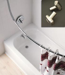 CRESCENT Curved Shower Curtain Rod Bar Stainless Steel