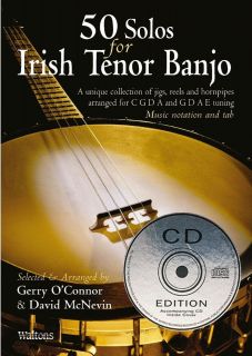 LEARN 50 SOLOS FOR IRISH TENOR BANJO BOOK + CD EDITION NEW CELTIC FOLK