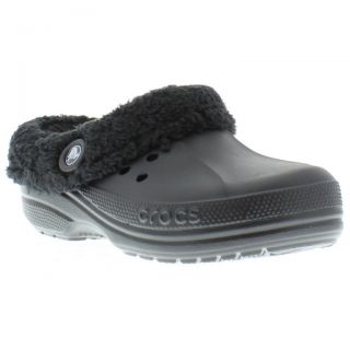 Crocs Genuine Blitzen Fur Lined Clog Unisex Style Black Sizes UK 4 