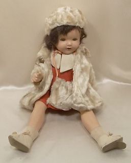 Antique Collectible 18 Composition Doll with Teeth 1920s