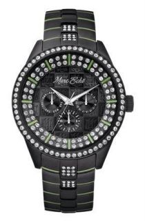   Mens The Futura Crystal Accented Graphite Gunmetal IP Bracelet Watch