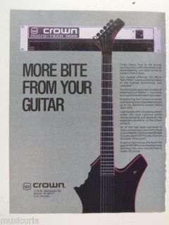 retro magazine advert 1985 CROWN micro tech 1000