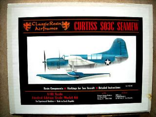 Classic Airframes 1/48 Curtiss SO3C Seamew Resin Kit