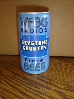 Vintage WFBG Radios Keystone Country Premium B/O Empty Steel Beer Can