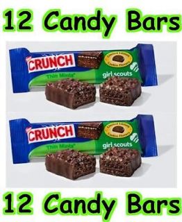 12 Nestle Crunch Girl Scouts THIN MINTS Cookie Candy Bars ~ LIMTD EDTN 