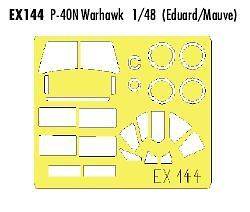Eduard Paint Mask EX144 1/48 Eduard & Mauve Curtiss P 40N Warhawk