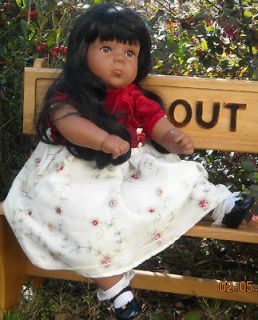Pat Secrist Hispanic girl from Pouty sculpt in holiday dress 