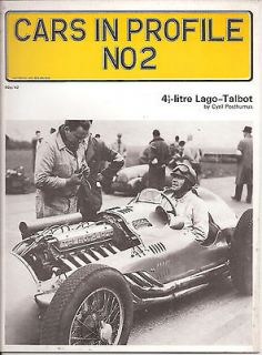 Litre Lago Talbot Cars In Profile No.2 Cyril Postumus