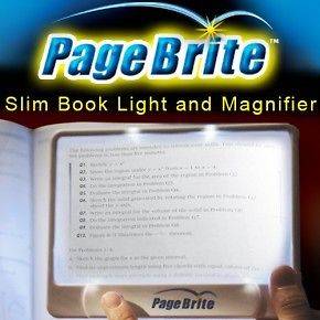   MAGNIFIER SILM BOOK LIGHT AS SEEN ON TV PAGEBRITE ORIGINAL 3X SLIM