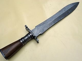 CUSTOM HANDMADE DAMASCUS HUNTING KNIFE/DAGGER/FULL TANG/WITH SHEATH