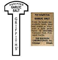 Griffith Spice Jar Labels for 3 5/8 Jars Decal Fronts