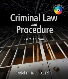 Criminal Law and Procedure by Daniel E. Hall 2008, Hardcover