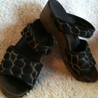 Dansko Brown Giraffe Sandals