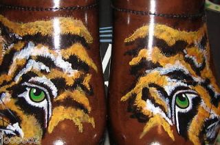 NeW Dansko Limited Edtion Tiger Hand Painted Clogs Shoe