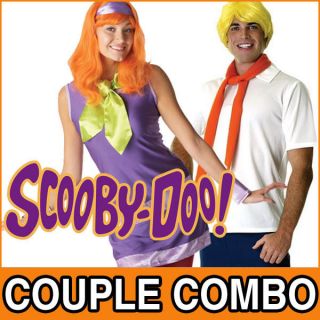 Scooby Doo Daphne & Fred Couple Fancy Dress Costume Mens Ladies 