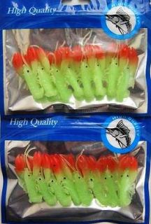 Packs Red Claw Glow in Dark Lobster Shrimp Fishing Lures 16pc 2 NEW