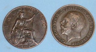 FARTHING GEORGE V 1915 1936 ALL DATES ONLY £1.35 EACH WITH FREE UK P 